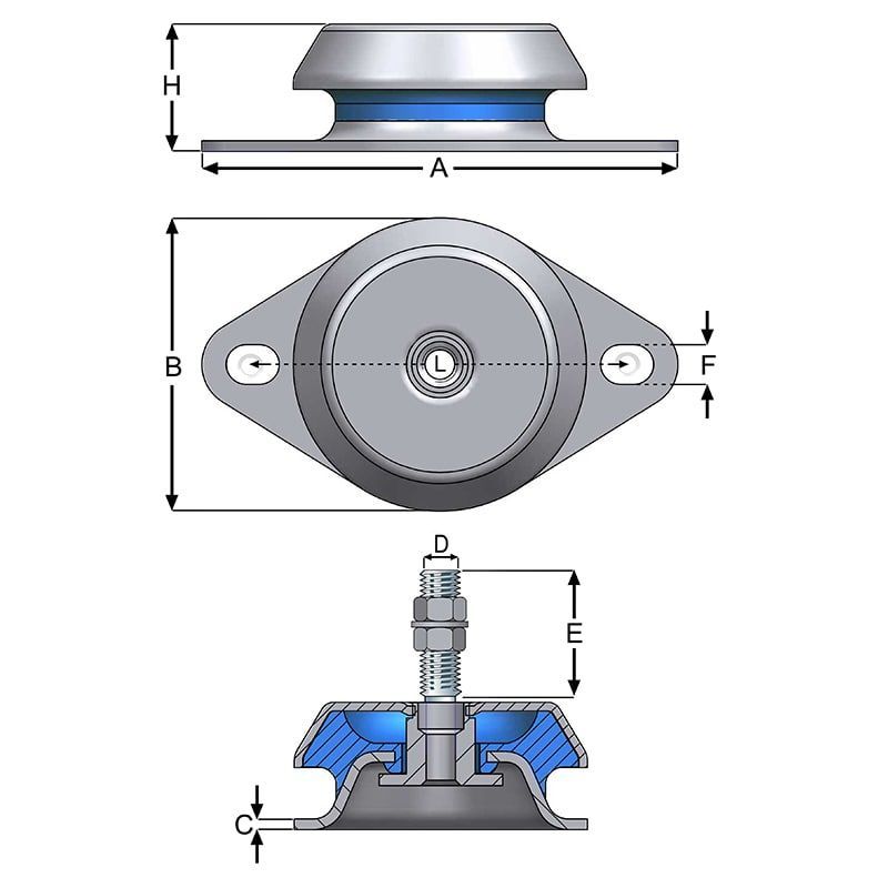 Çanak Titreşim Takozları CT-010   