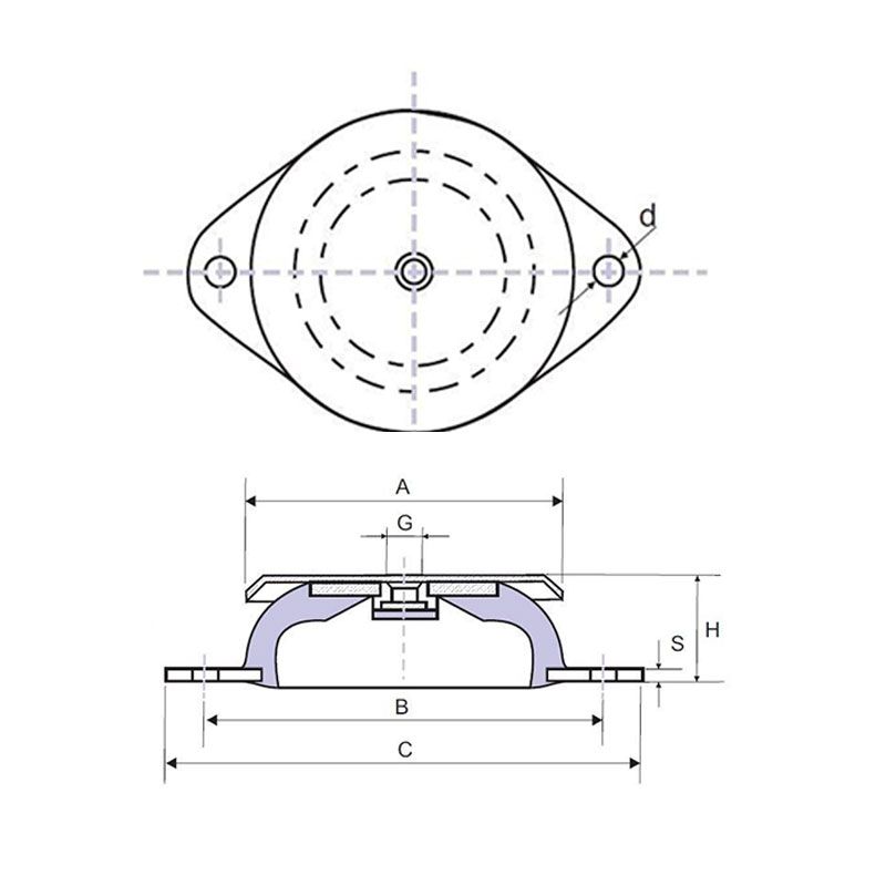 Hava Yastıklamalı Titreşim Takozları HV-005