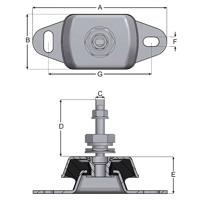 Marin Tip Titreşim Takozu MAR-002